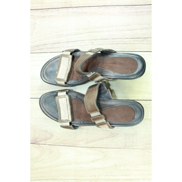 Naot Treasure Grecian Copper Brown Leather Slip-on Wedge Sandal Size 9.5 - Picture 7 of 10